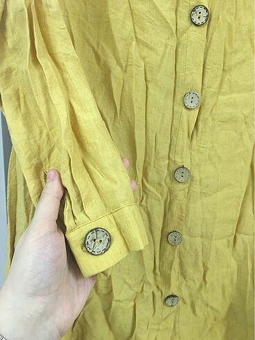 m Beden Sarı yazlık gömlek