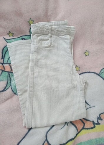 10 Yaş Beden LCW oluklu kadife bol paça pantolon