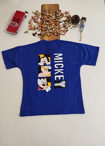 7 Yaş Beden lacivert Renk Mickey mouse baskılı yazlık çocuk takımı