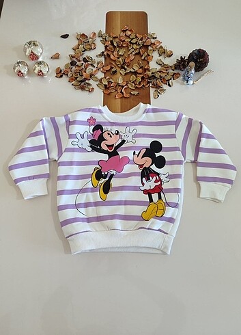 9 Yaş Beden Minnie mouse baskılı şarrdonlu kız çocuk takımı