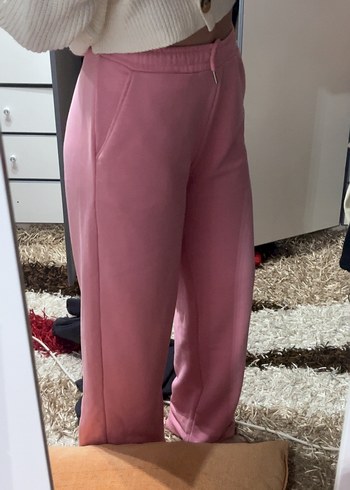 l Beden pembe Renk Pembe Rahat Kesim Kadın Eşofman Altı