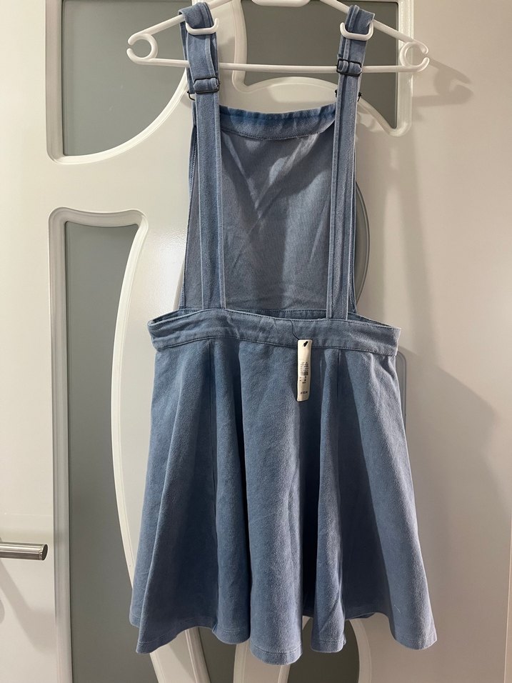 Etekli denim salopet - Görsel 2