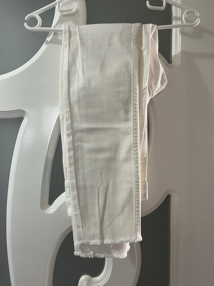 Beyaz Kot Pantolon - Görsel 2