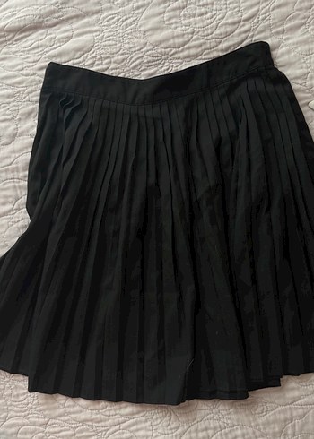 H&M Siyah Pilili Etek