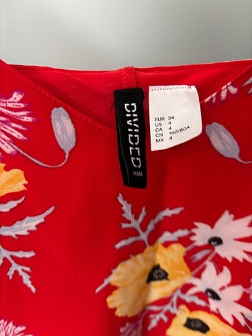 xs Beden H&M divided çiçekli elbise