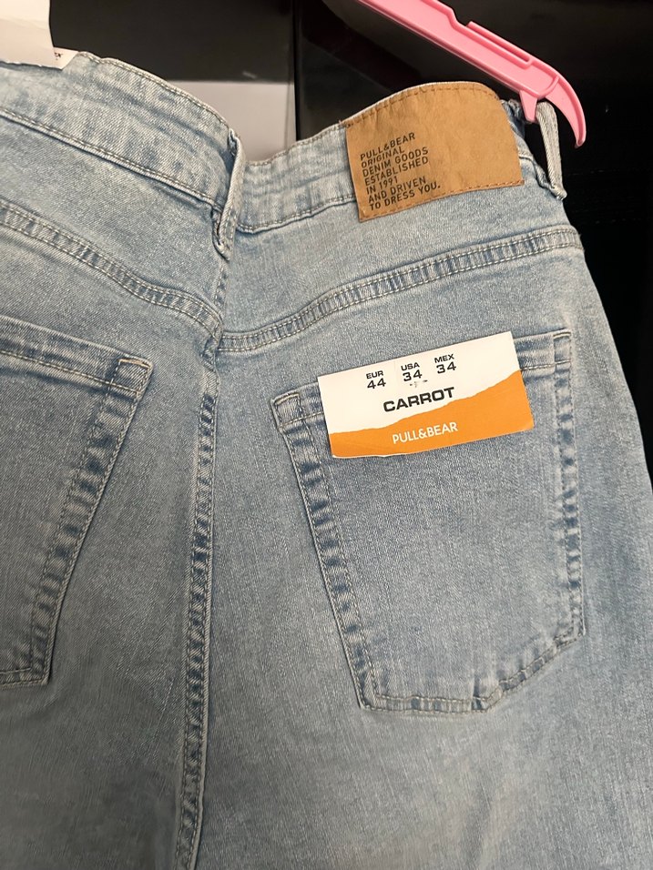 Bol Kesim Midi Boy Mavi Kadın Kot Pantolon - Görsel 3