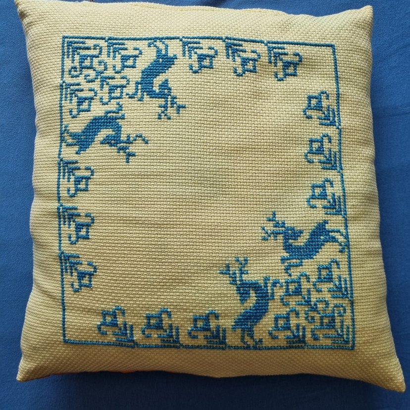 6x kanaviçe İşlemeli Motifli Yastık Kılıfı - Görsel 3