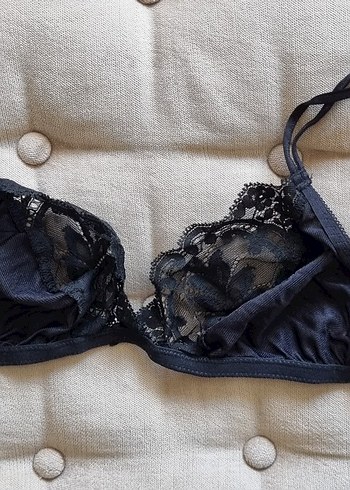 Siyah Gotik Dantelli Midi Sütyen - Görsel 2