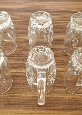 Dekoratif Kulplu Cam Bardak Seti - Görsel 4