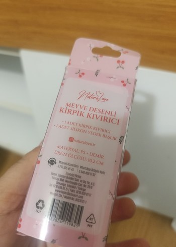 Meyve Desenli Pembe Kirpik Kıvırıcı - Görsel 4