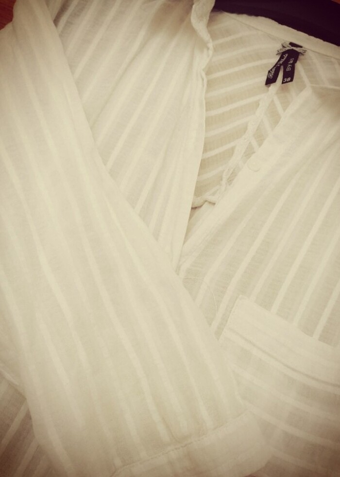 Black&white marka 38 beden kırık beyaz tunik gömlek - Görsel 2