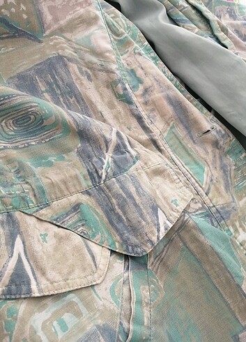 Oberstoff 40 beden yeşil/turkuaz yağmurluk - Görsel 6