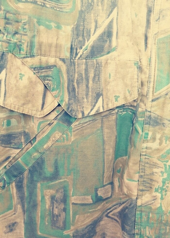 Oberstoff 40 beden yeşil/turkuaz yağmurluk - Görsel 3