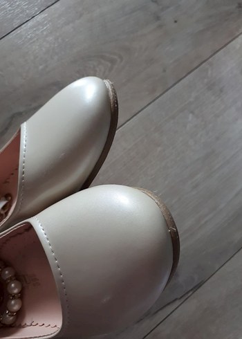 İnci Detaylı Beyaz Kız Çocuk Babet - Görsel 9