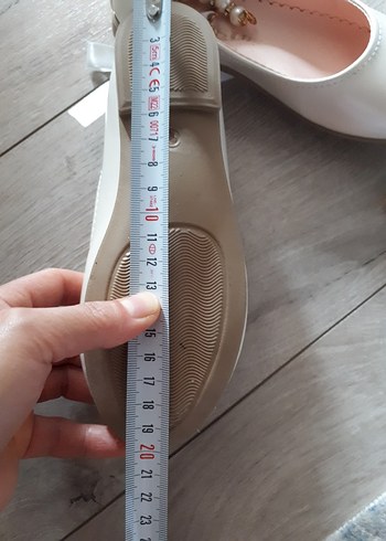 İnci Detaylı Beyaz Kız Çocuk Babet - Görsel 5