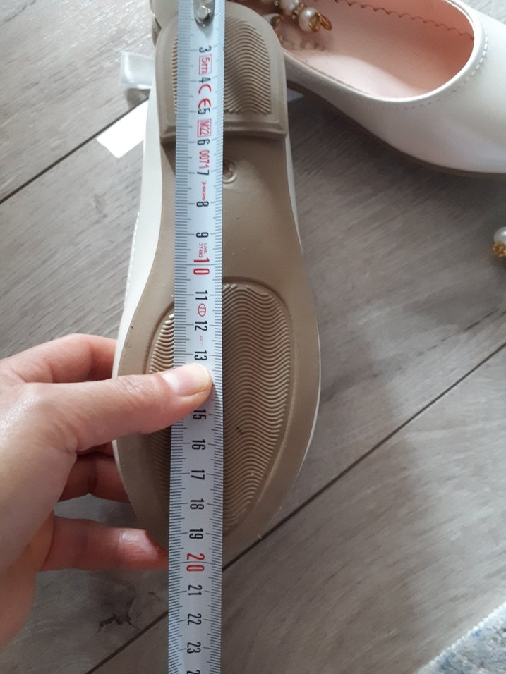 İnci Detaylı Beyaz Kız Çocuk Babet - Görsel 3