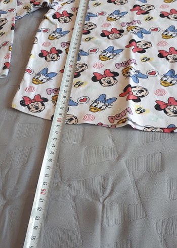 Beyaz Baskılı Uzun Kollu Kız Tişörtü - Görsel 4