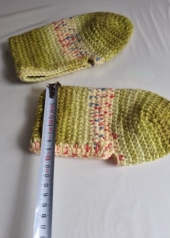 Renkli Örgü Erkek Bebek Patikleri - Görsel 7