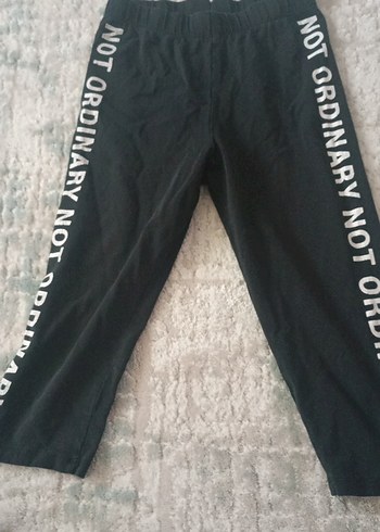 Siyah Midi Spor kız çocuk tayt