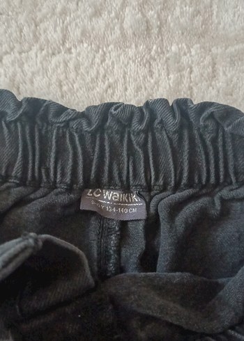 9 Yaş Beden Düğmeli Siyah Kiz çocuk Mini Denim Etek