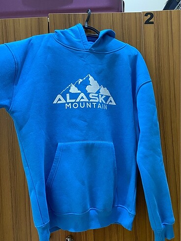 Alaska Mountain Mavi Sweatshirt