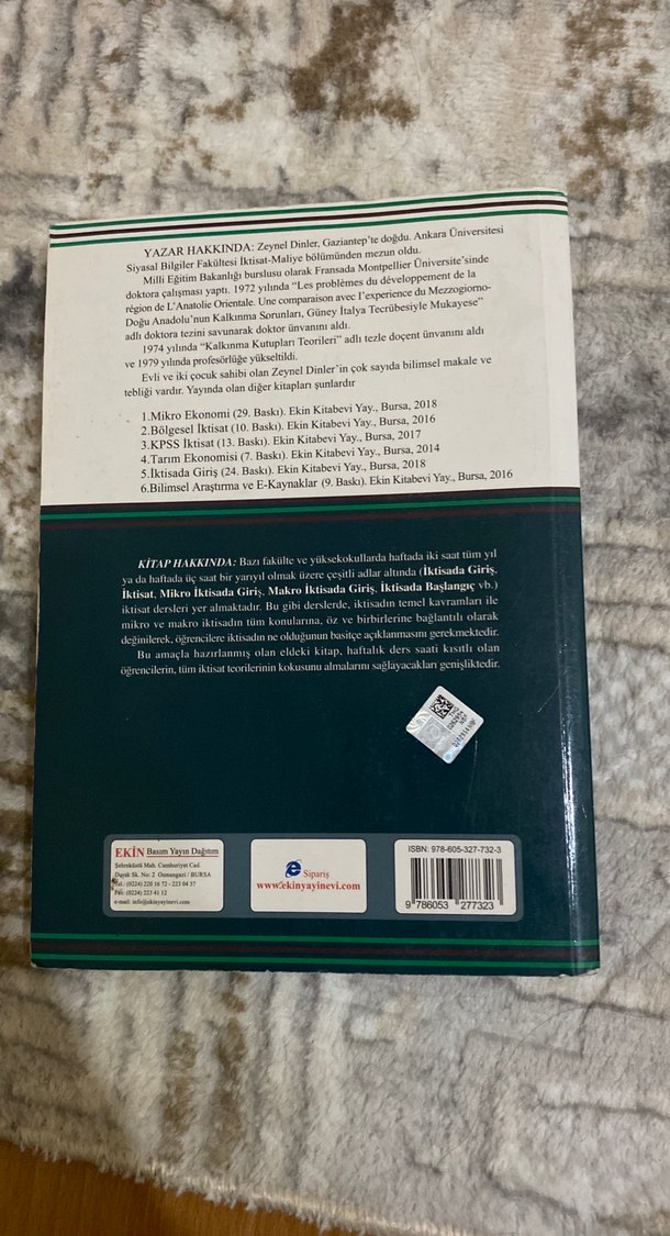 İktisat - Prof. Dr. Zeynel Dinler (10. Basım) - Görsel 2