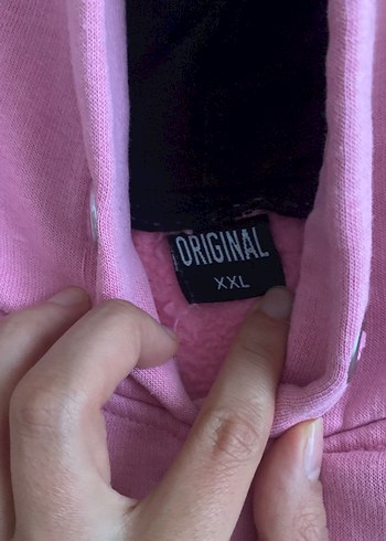 Pembe Kapüşonlu Kadın Sweatshirt - Görsel 2
