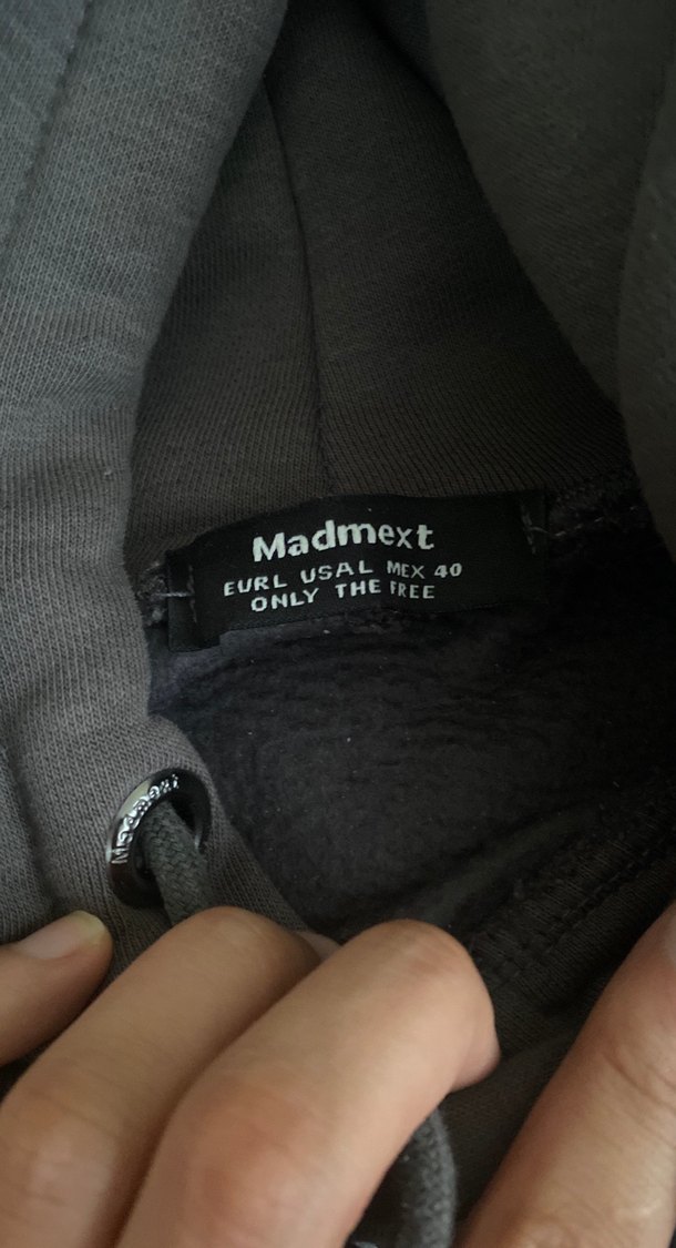 Gri Baskılı Kapüşonlu Sweatshirt - Görsel 2