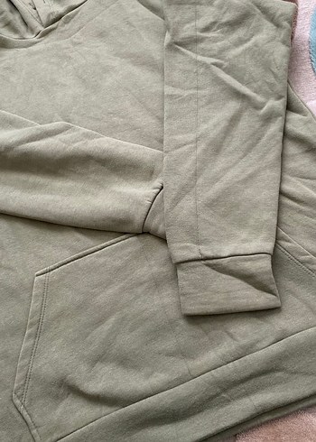 Açık yeşil kapşonlu sweat - Görsel 2