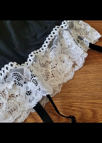 Dantel Detaylı Siyah Hemşire Korsesi - Görsel 3