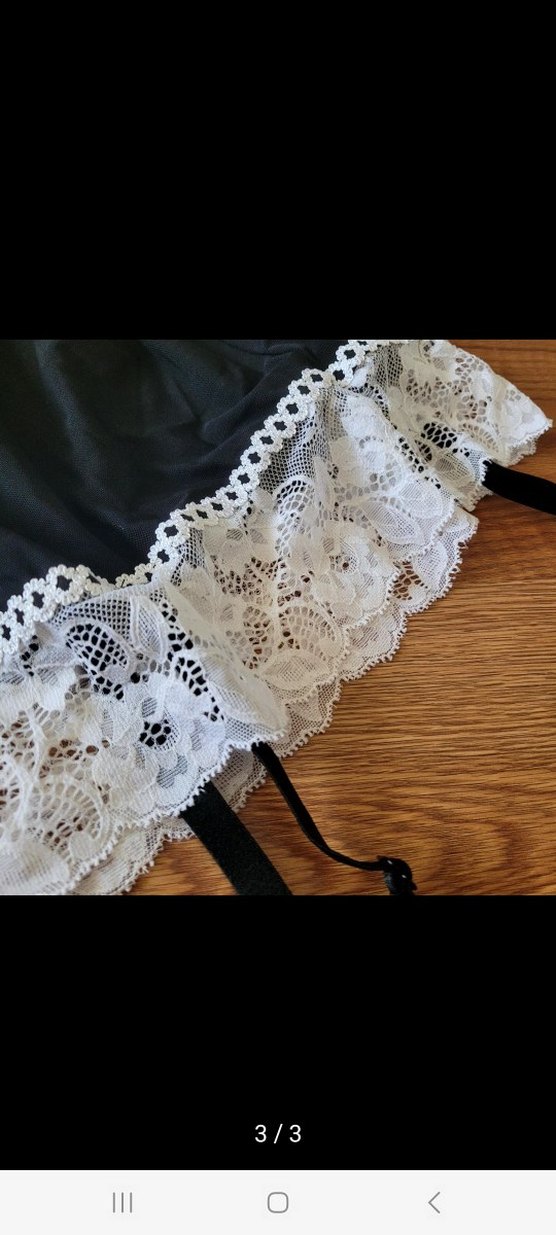 Dantel Detaylı Siyah Hemşire Korsesi - Görsel 3