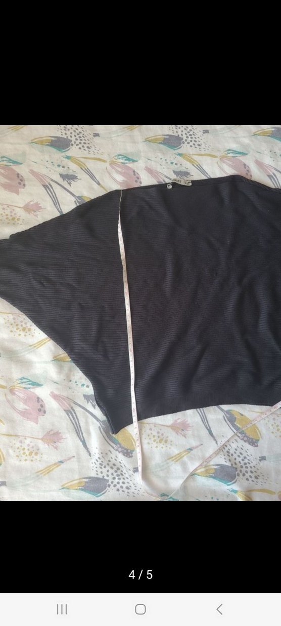 Siyah Rahat Kesim Yarasa Kol Üst - Görsel 4