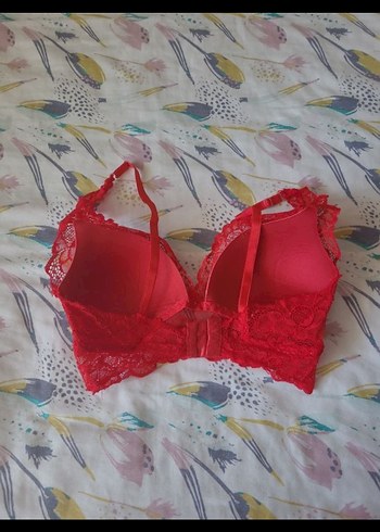 m Beden kırmızı Renk Kırmızı Bohem Dantel Bralet