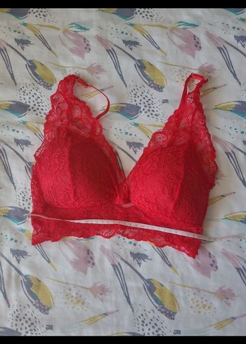 Zara Kırmızı Bohem Dantel Bralet