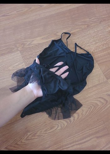 Fırfırlı Mini Mavi Strappy Mayo Yoga - Görsel 2