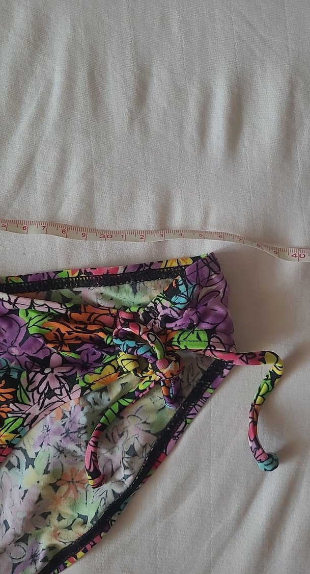 Çiçek Desenli Çok Renkli Bohem Bikini Altı - Görsel 2