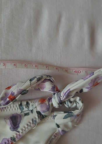 Beyaz Çiçek Desenli Bohem Bikini Altı - Görsel 2