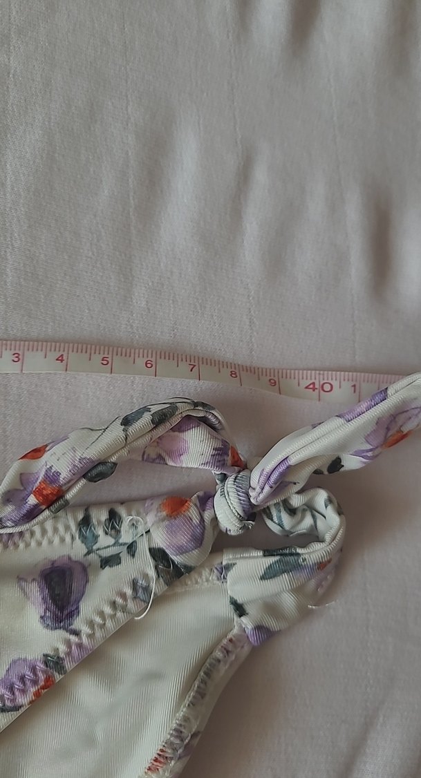 Beyaz Çiçek Desenli Bohem Bikini Altı - Görsel 2