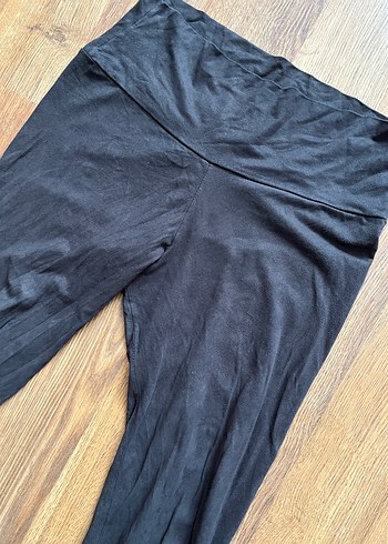 Zara Antrasit Kadın Süet Tayt - Midi Boy - Görsel 2