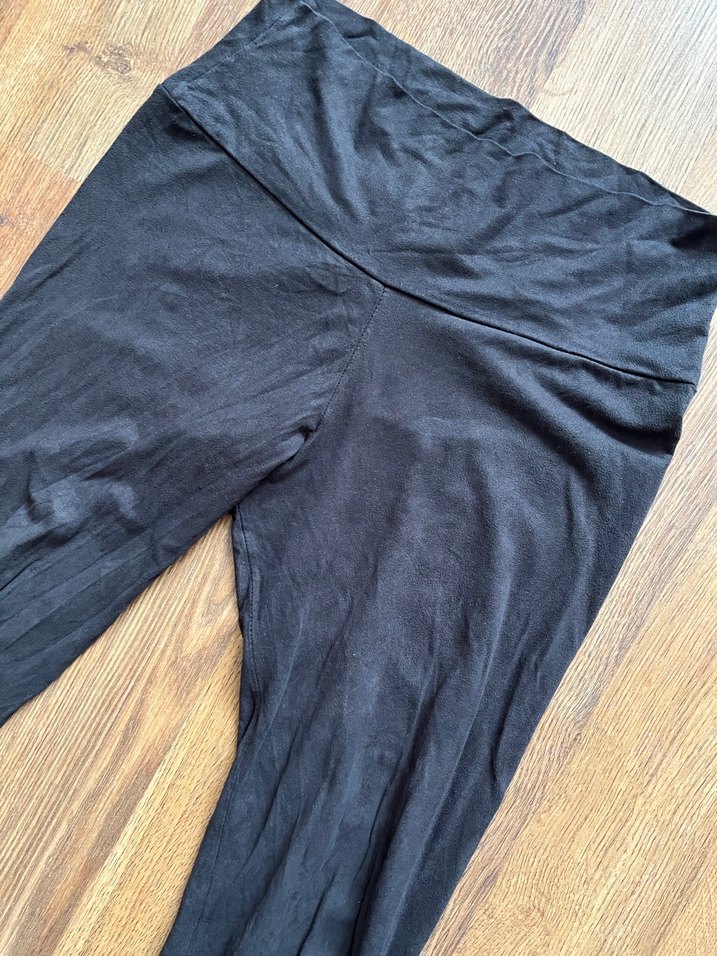 Zara Antrasit  Kadın Süet Tayt - Midi Boy - Görsel 2