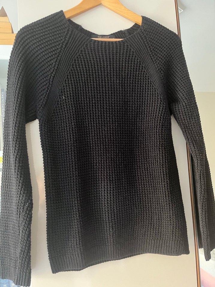 ZARA Siyah Kadın Triko Bisiklet Yaka Kazak - Görsel 2