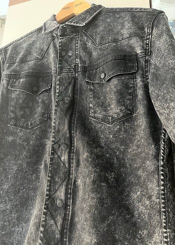 Levis Gri Denim Erkek Gömlek, Düğmeli, Dar Kesim - Görsel 2