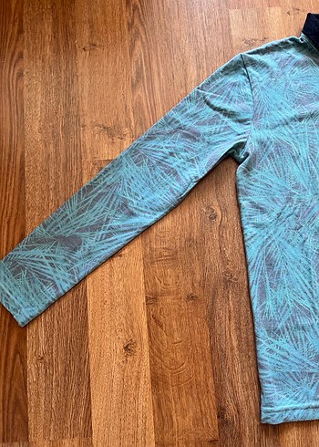 U.S Polo Turkuaz Mavisi Taşlamalı Desenli Erkek Polo Tişört - Görsel 4