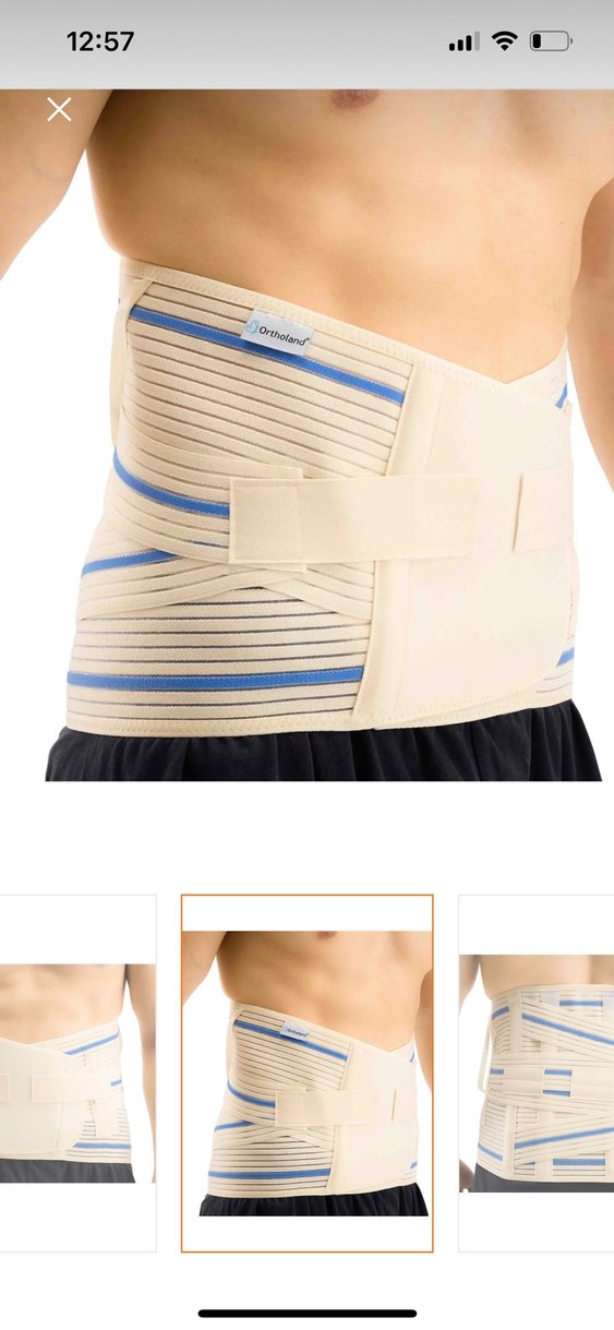 Ortholand Kemerli Lumbosakral Korse 26 cm Beyaz - Görsel 3
