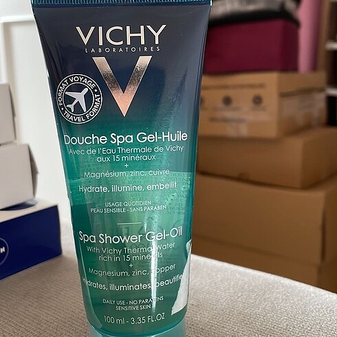 Vichy duş jel yağı ve çantası 100 ml.