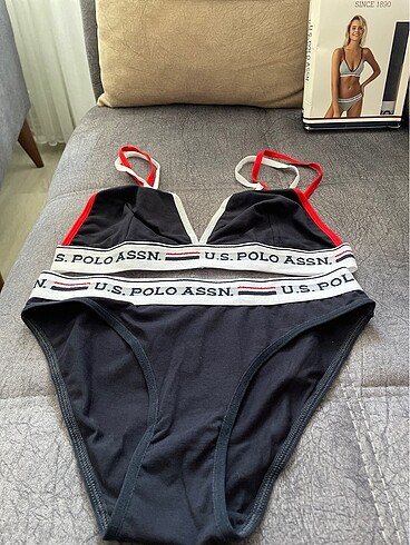 38 Beden lacivert Renk U.S. POLO ASSN. Bralet slip takımı