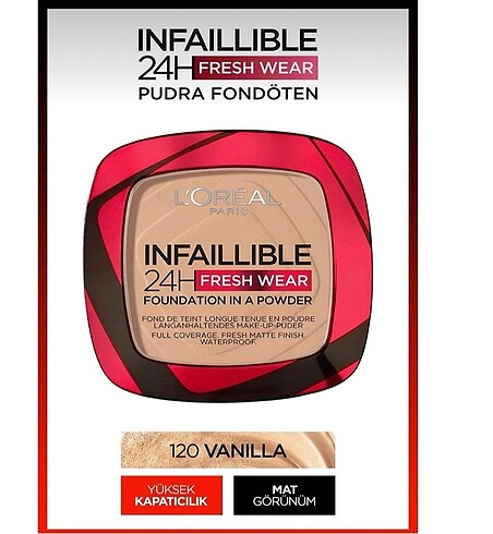 Loreal paris infaillible pudra fondöten