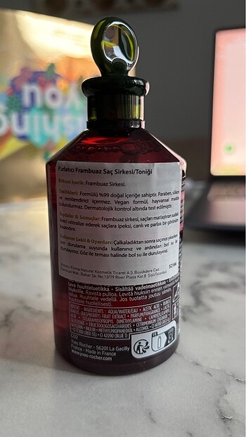 Yves rocher frambuaz saç sirkesi tonik - Görsel 3
