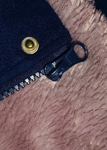 Kız Çocuk Nakışlı Kürklü Mavi Kaban - Görsel 5