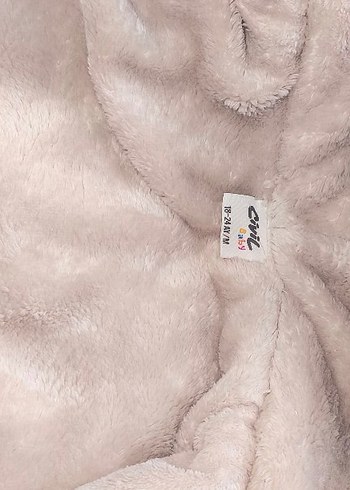 Erkek Çocuk Düğmeli Koyu Mavi Peluş Kaban - Görsel 3